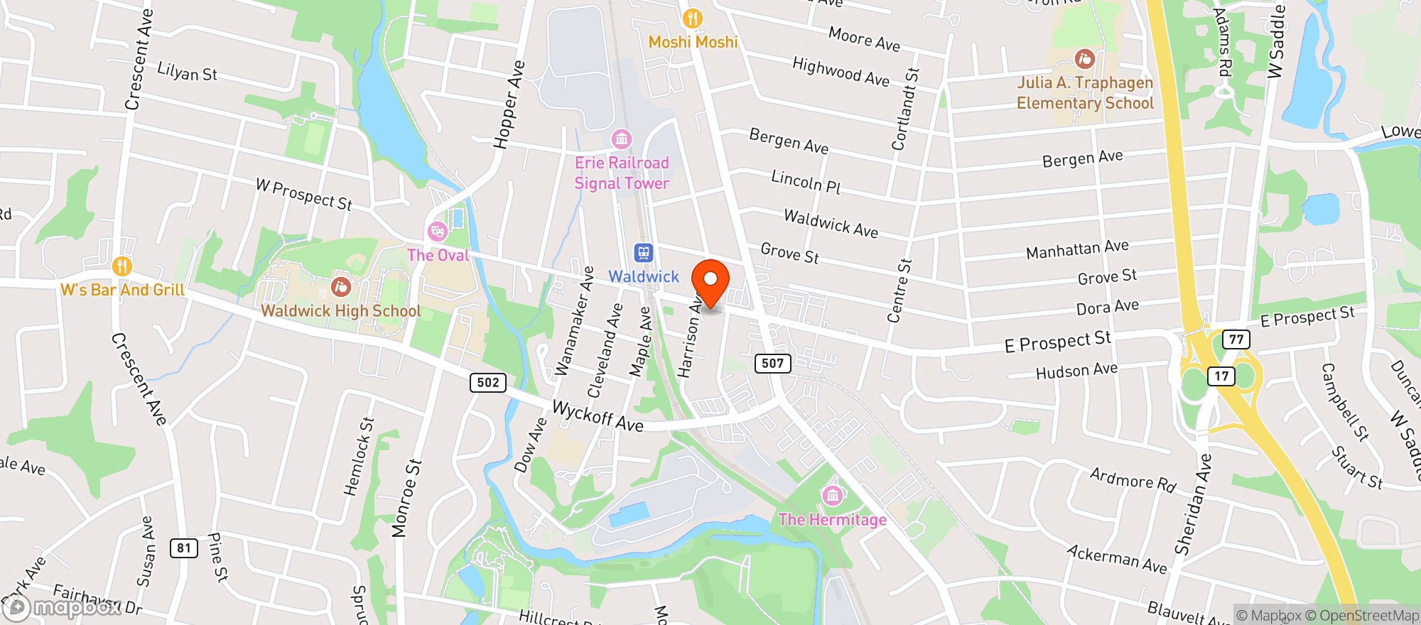 Map showing CHARLIES PLACE