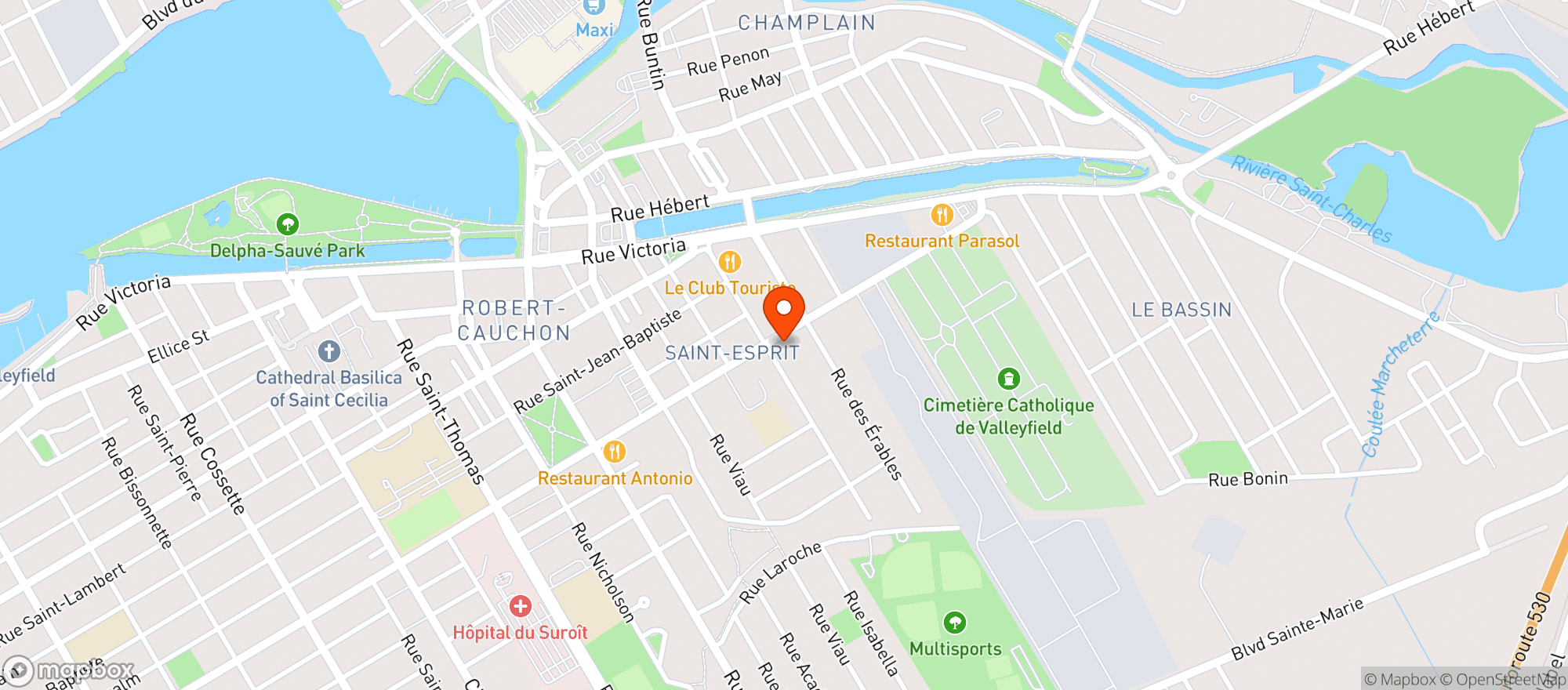 Map showing La Glaciere De L'est