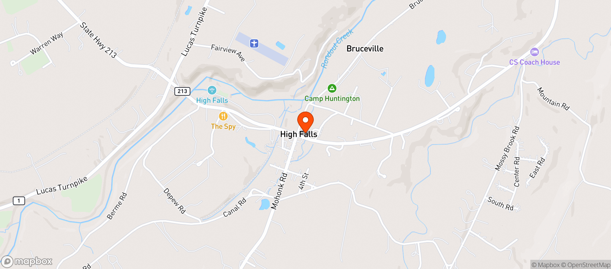 Map showing Ollies Pizza