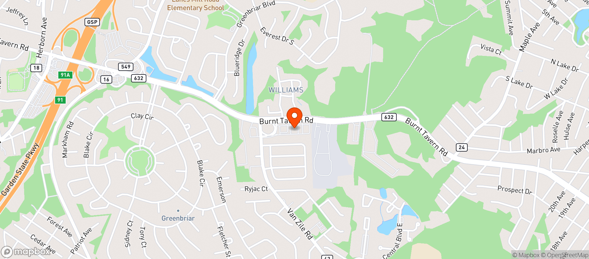 Map showing Buy Rite Brick