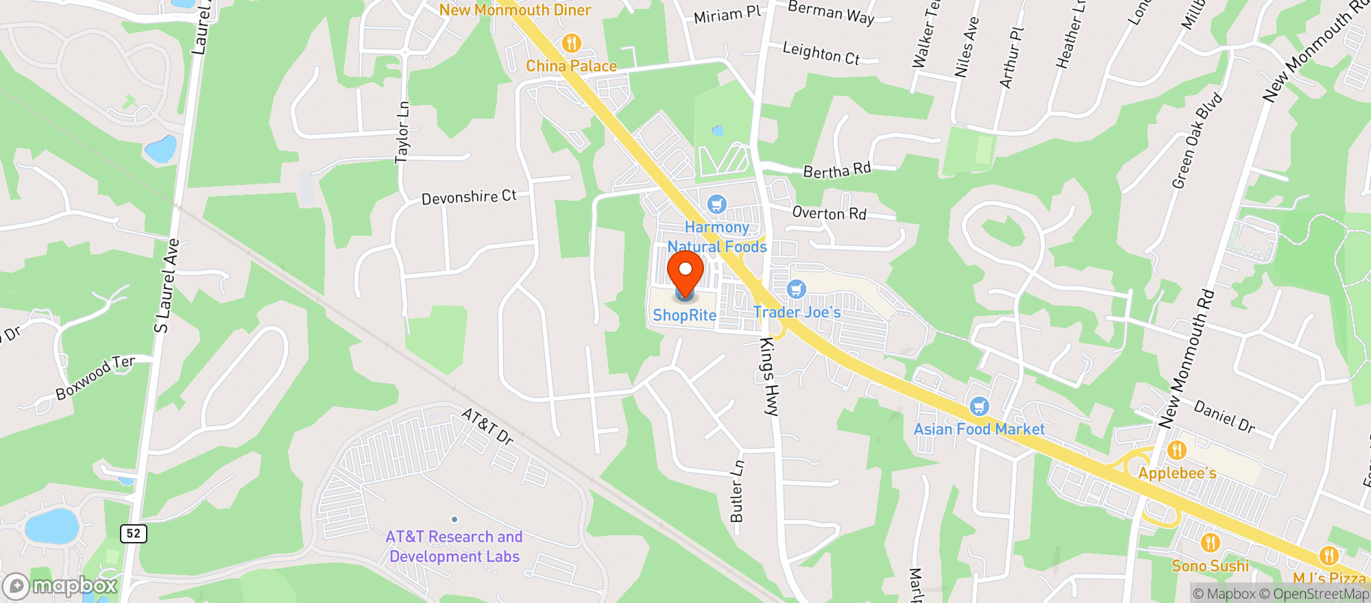 Map showing SHOPRITE WINES & SPIRIT #634