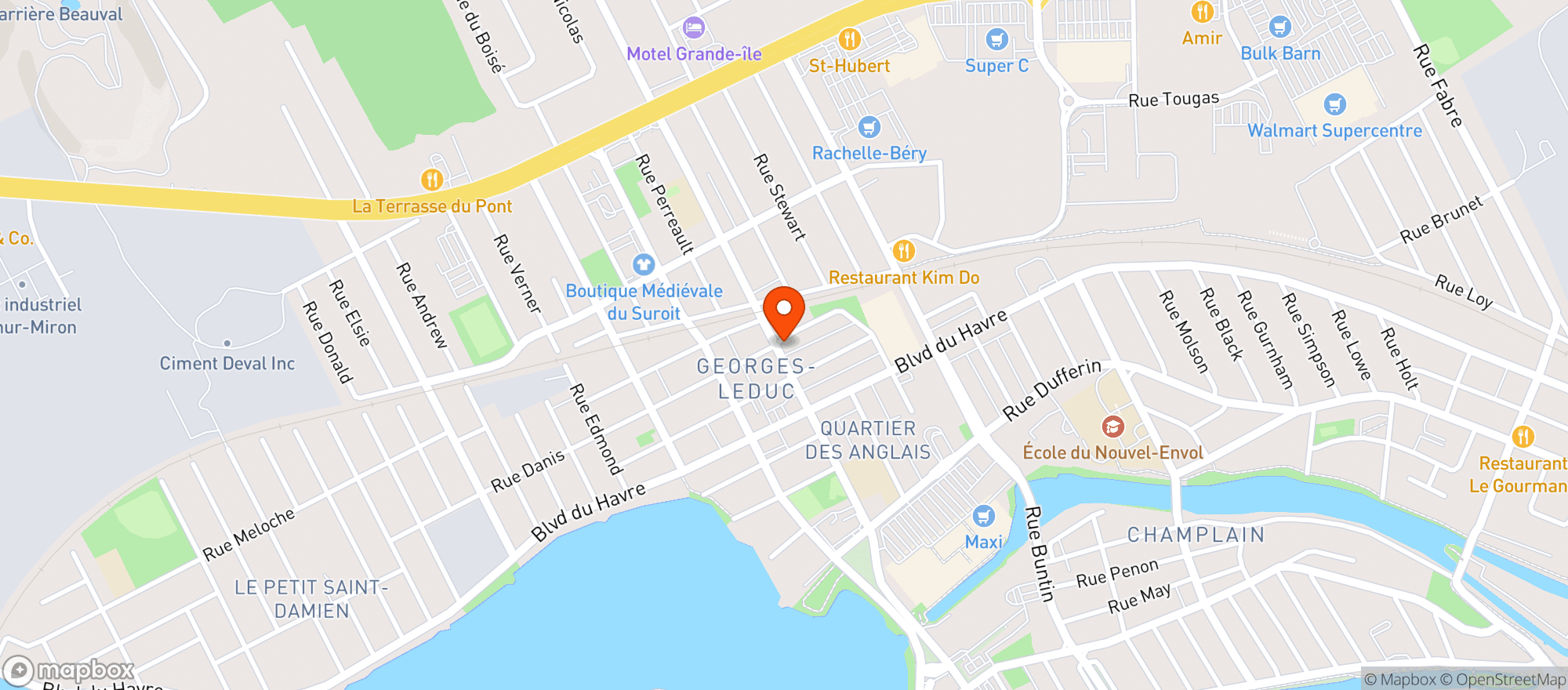Map showing Le Garde Manger Bio