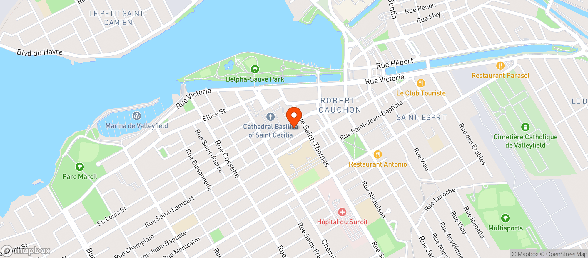 Map showing Centre de Sante La Mie