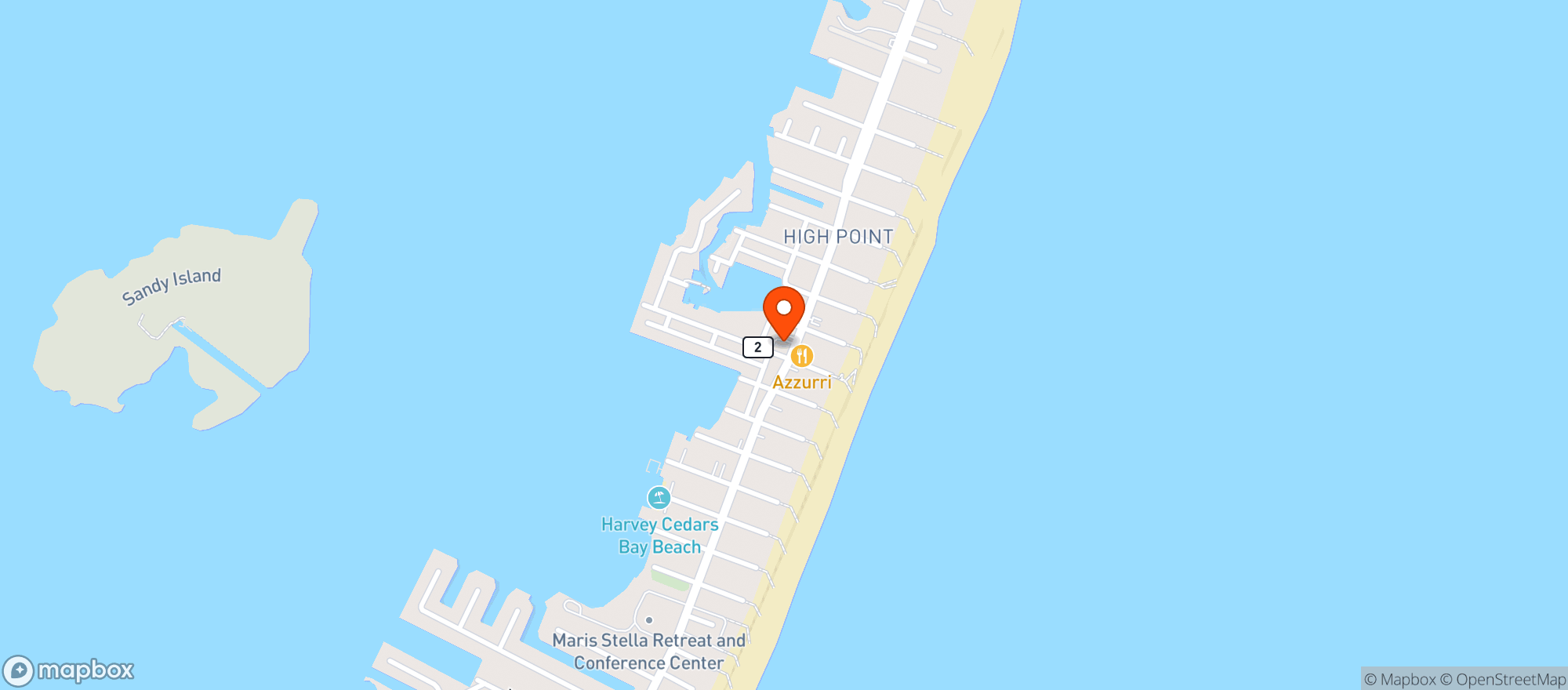 Map showing Neptune Wine & Liquors