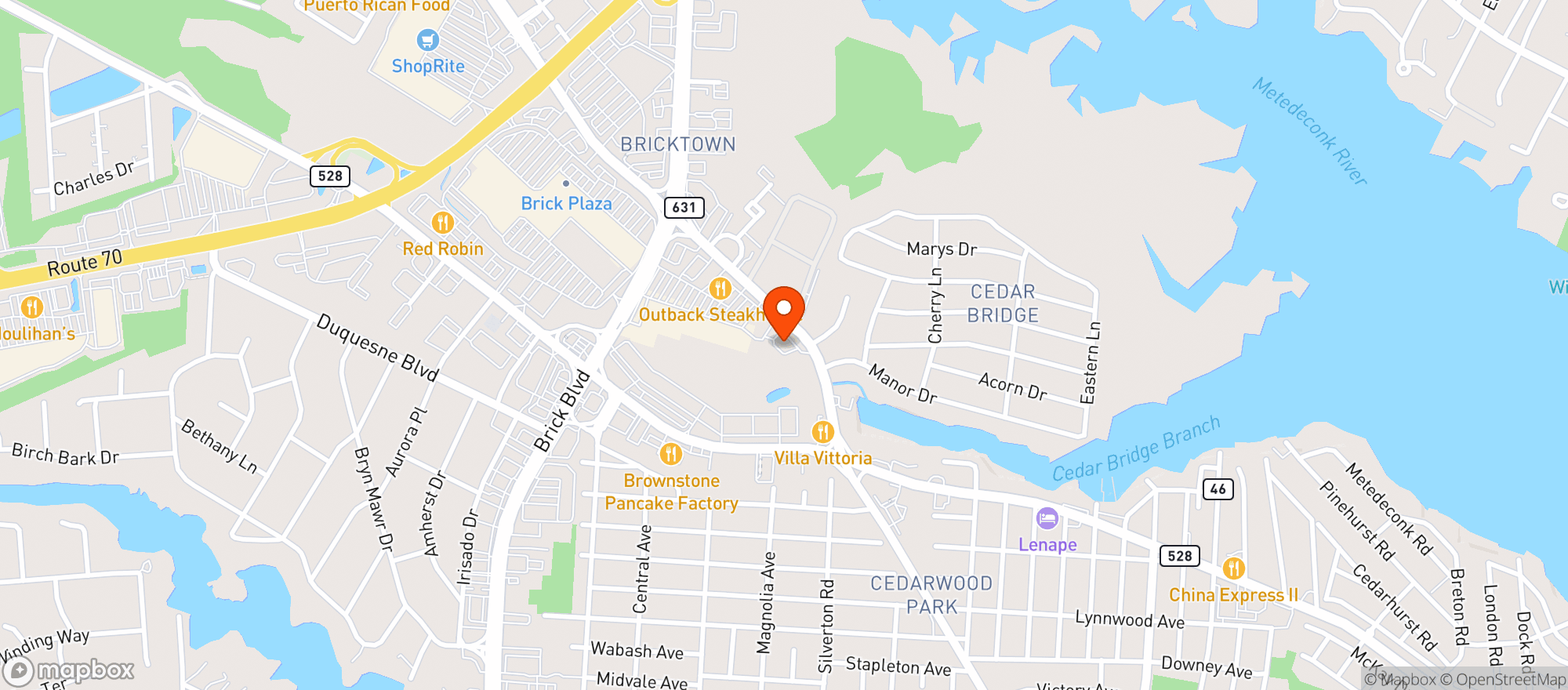 Map showing Wine Shoppe