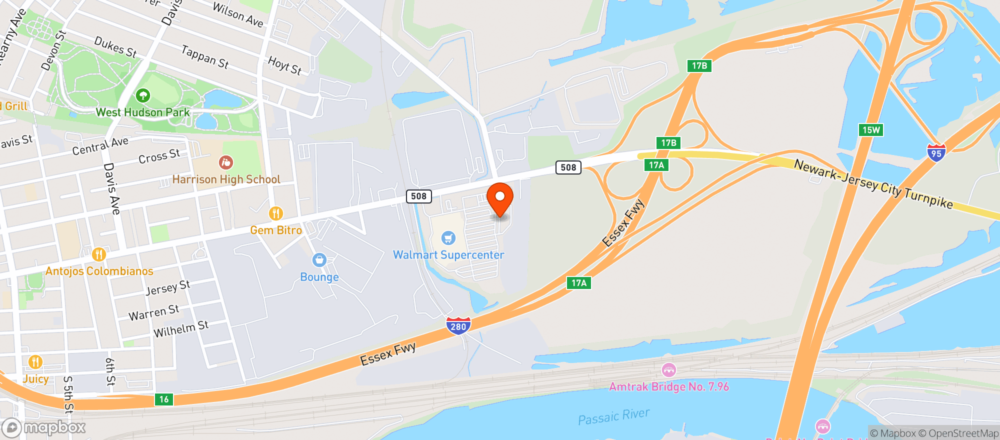Map showing BUY RITE LIQUORS