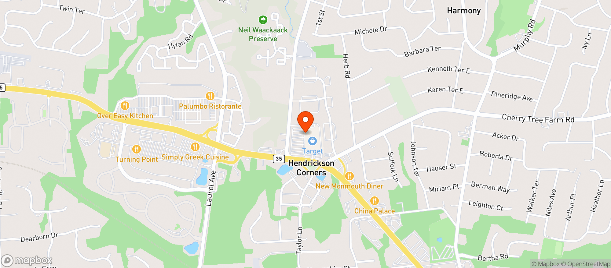 Map showing Target