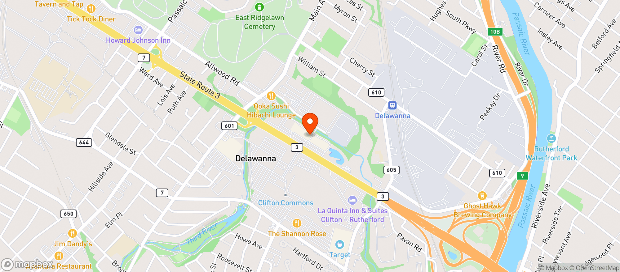 Map showing Vitamin Shoppe - Clifton