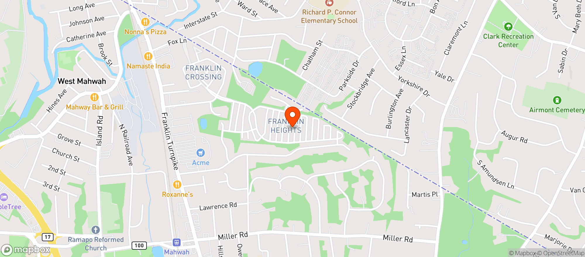 Map showing Corner Store Smoke Shop