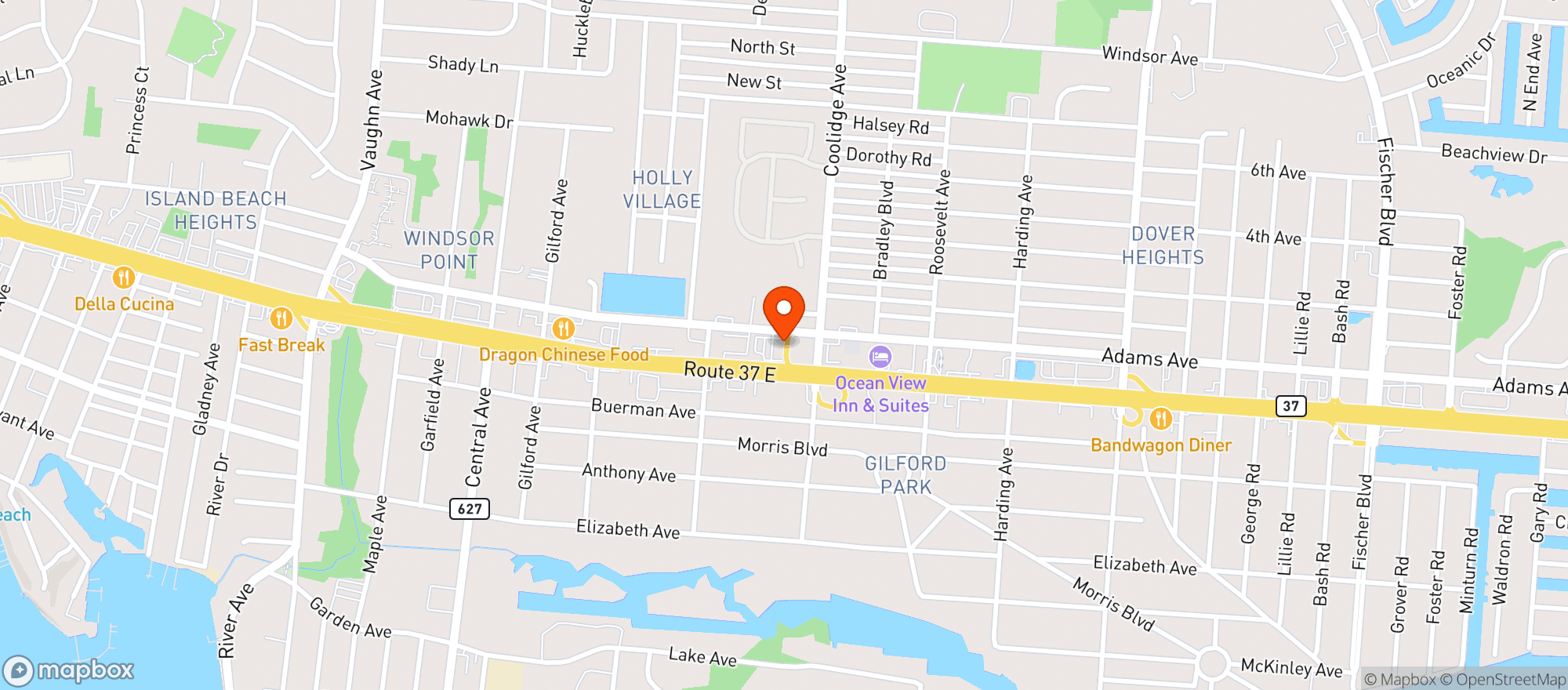 Map showing Ez Liquors