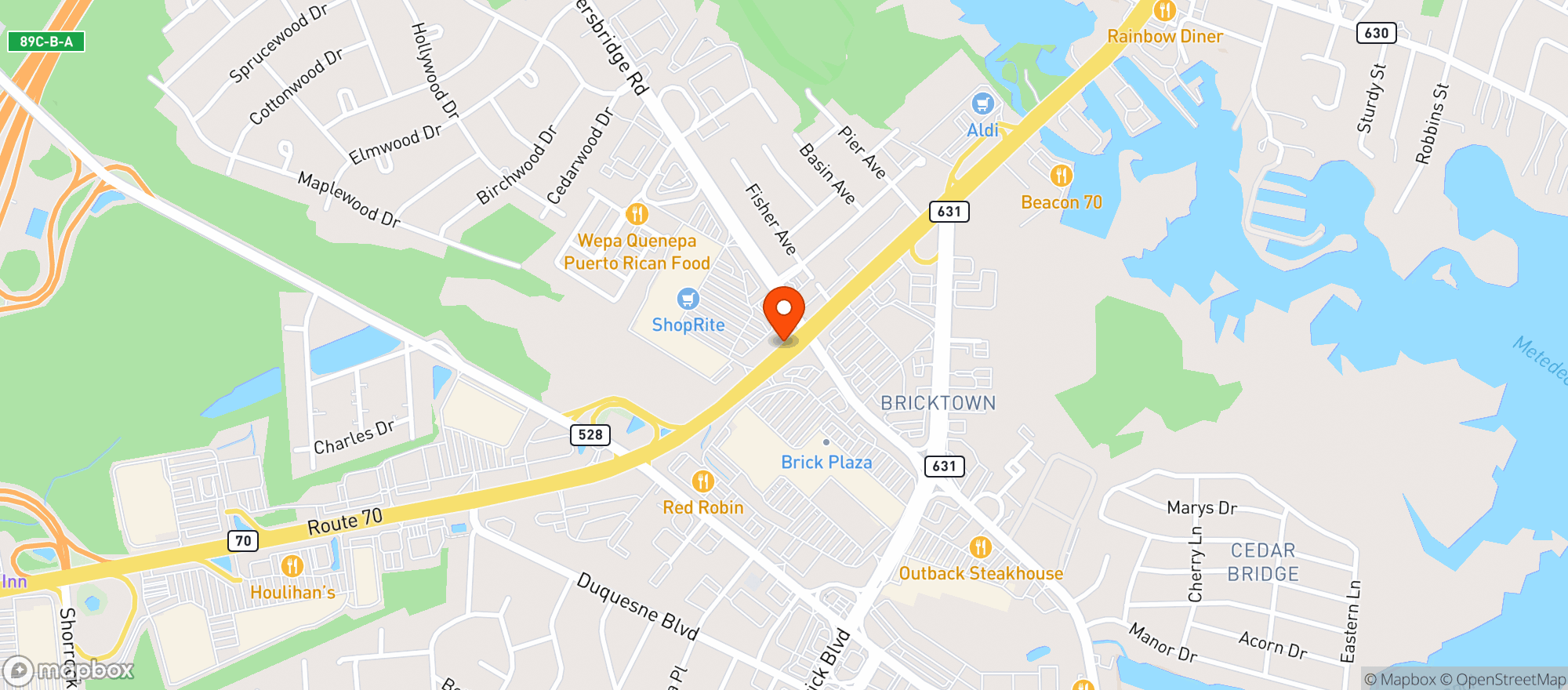 Map showing Shoprite
