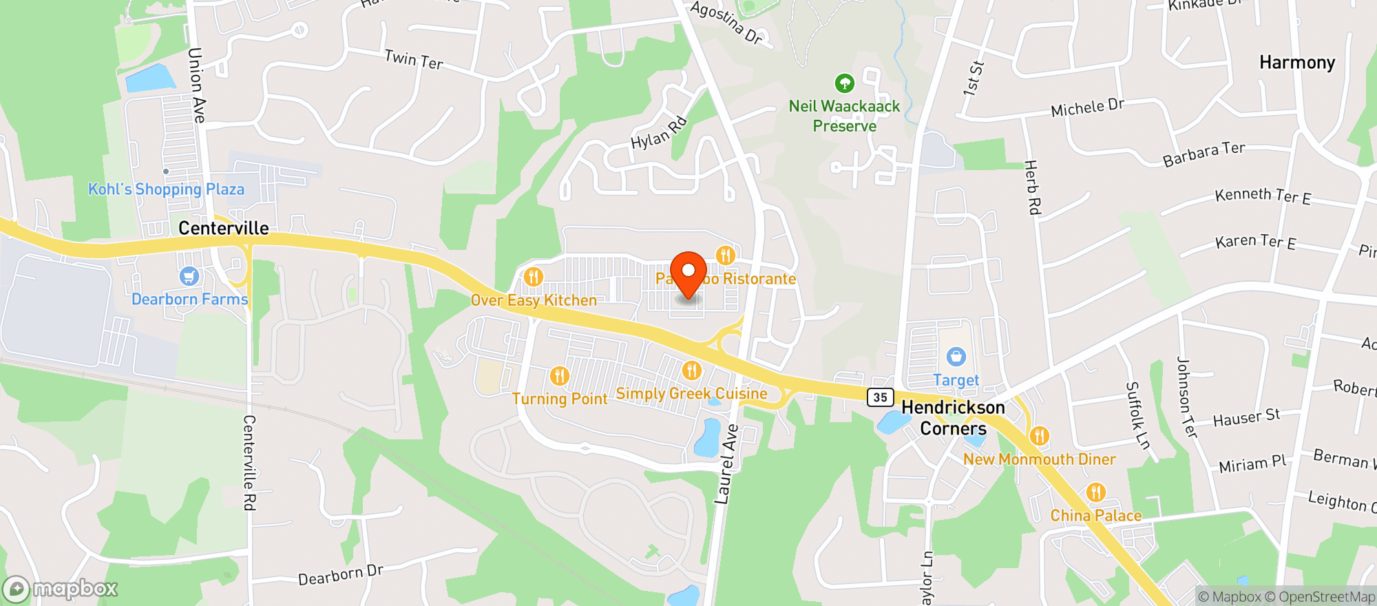 Map showing Texas Roadhouse