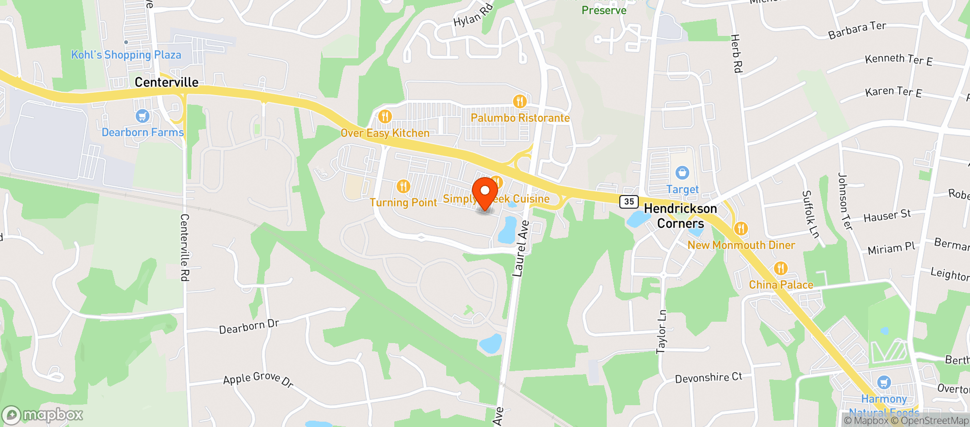 Map showing Wine Outlet
