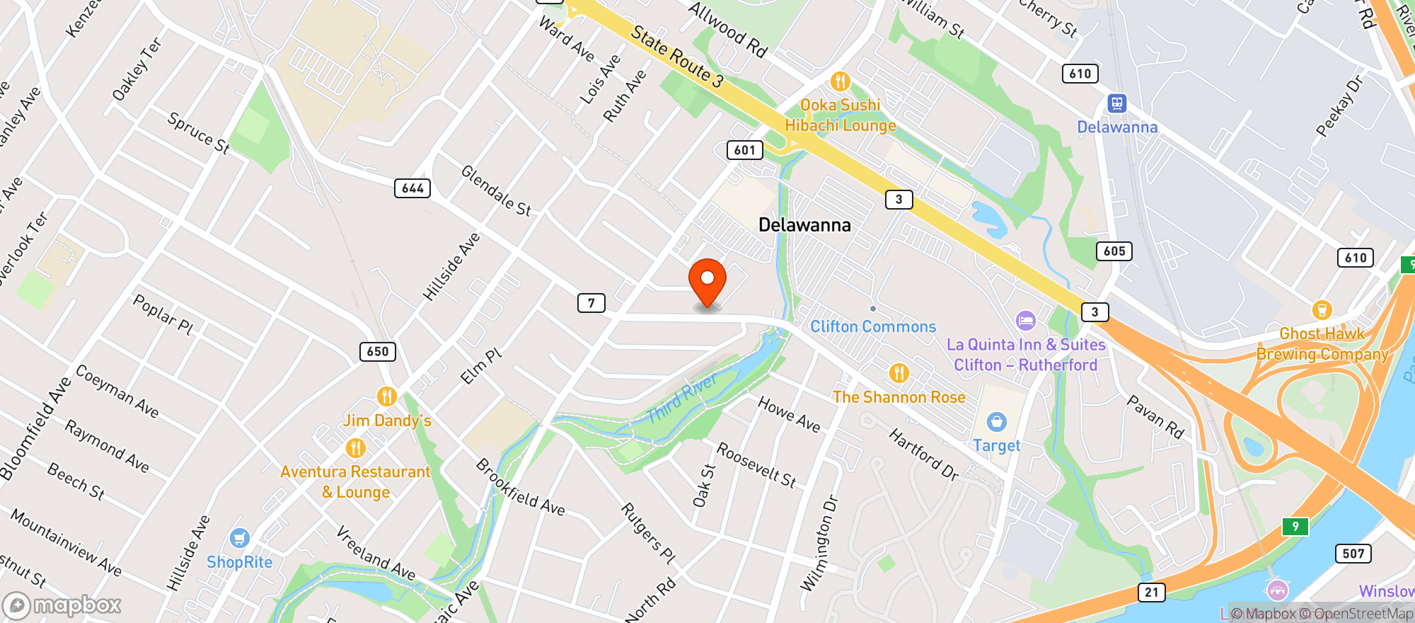Map showing Target