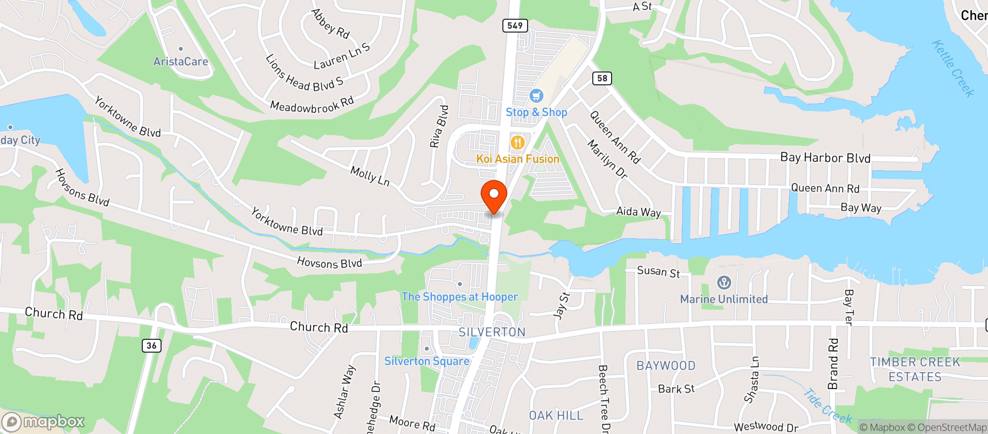 Map showing Gnc