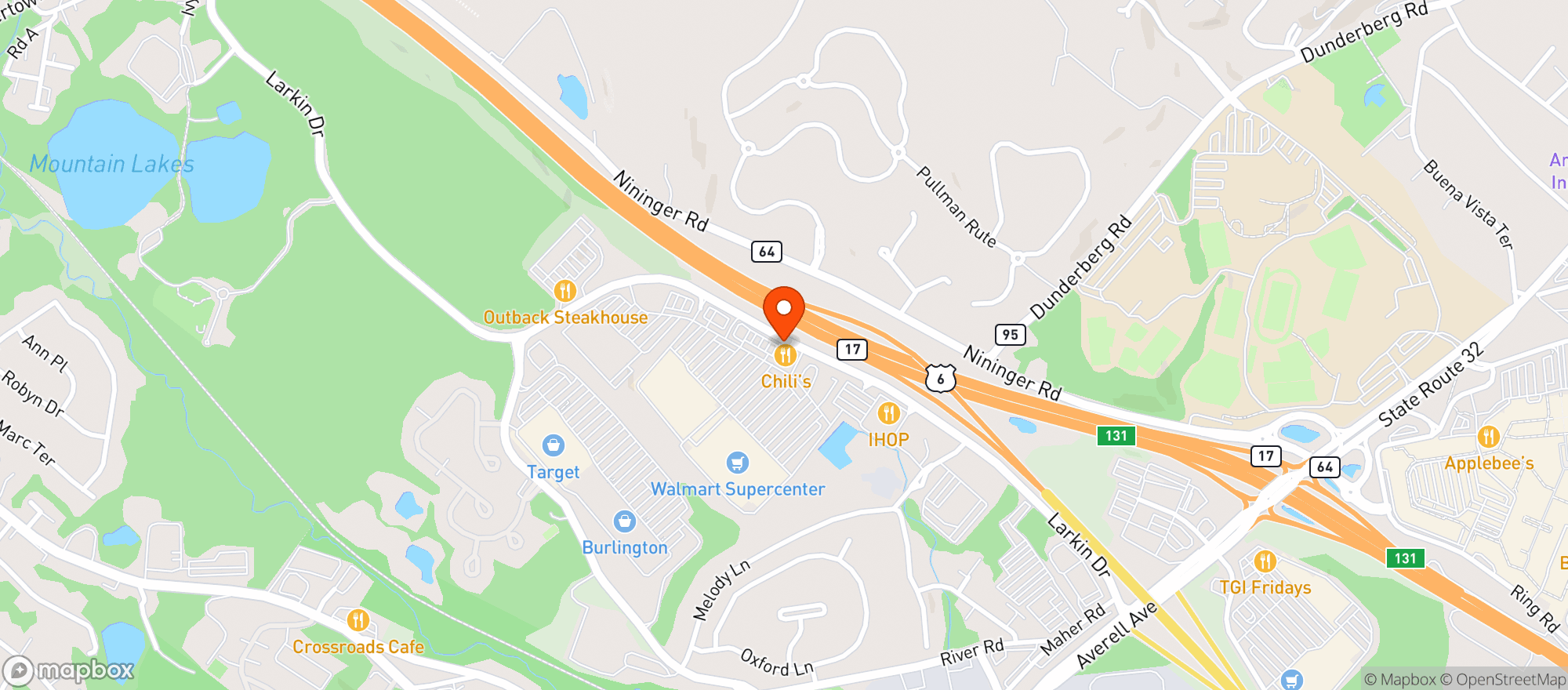 Map showing WALMART SUPERCENTER