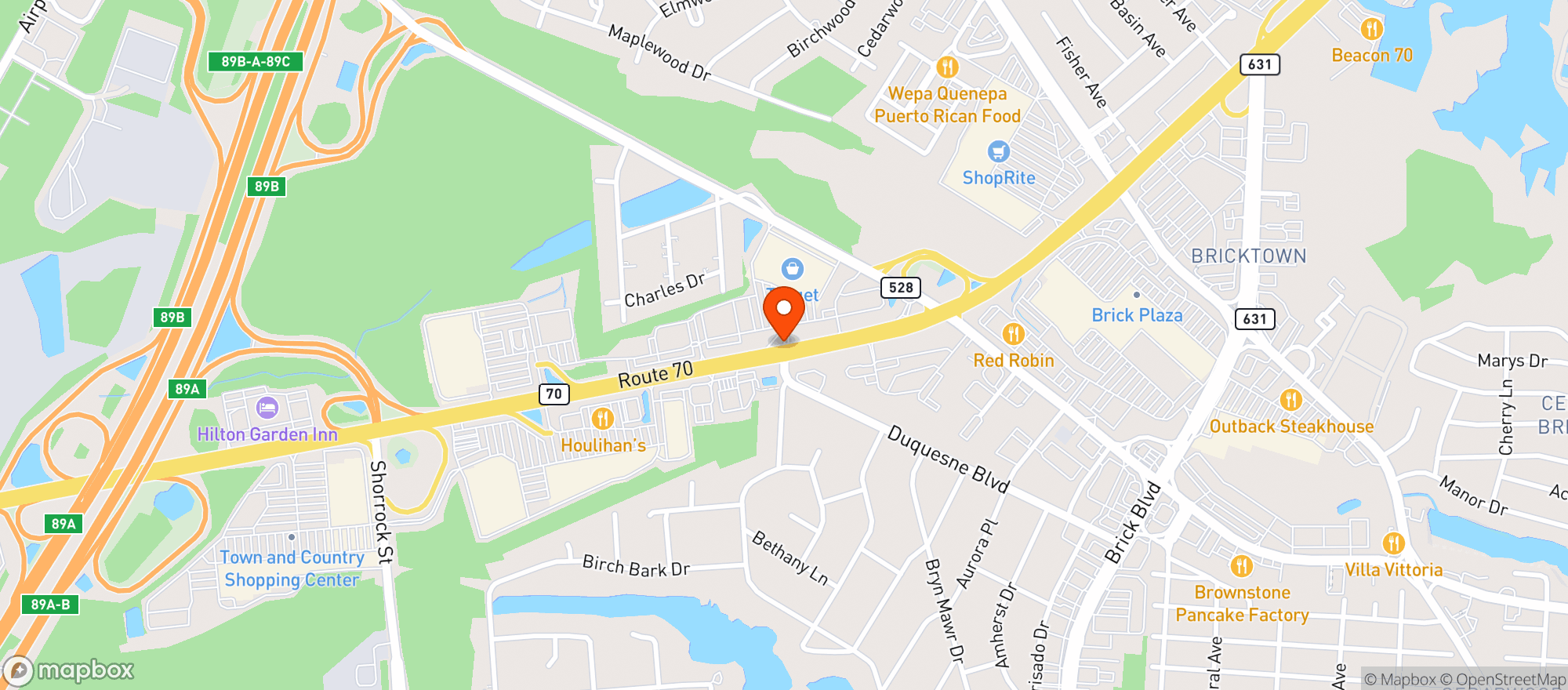 Map showing Target