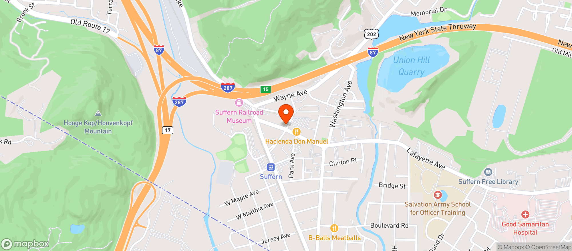 Map showing Lavagna of Suffern