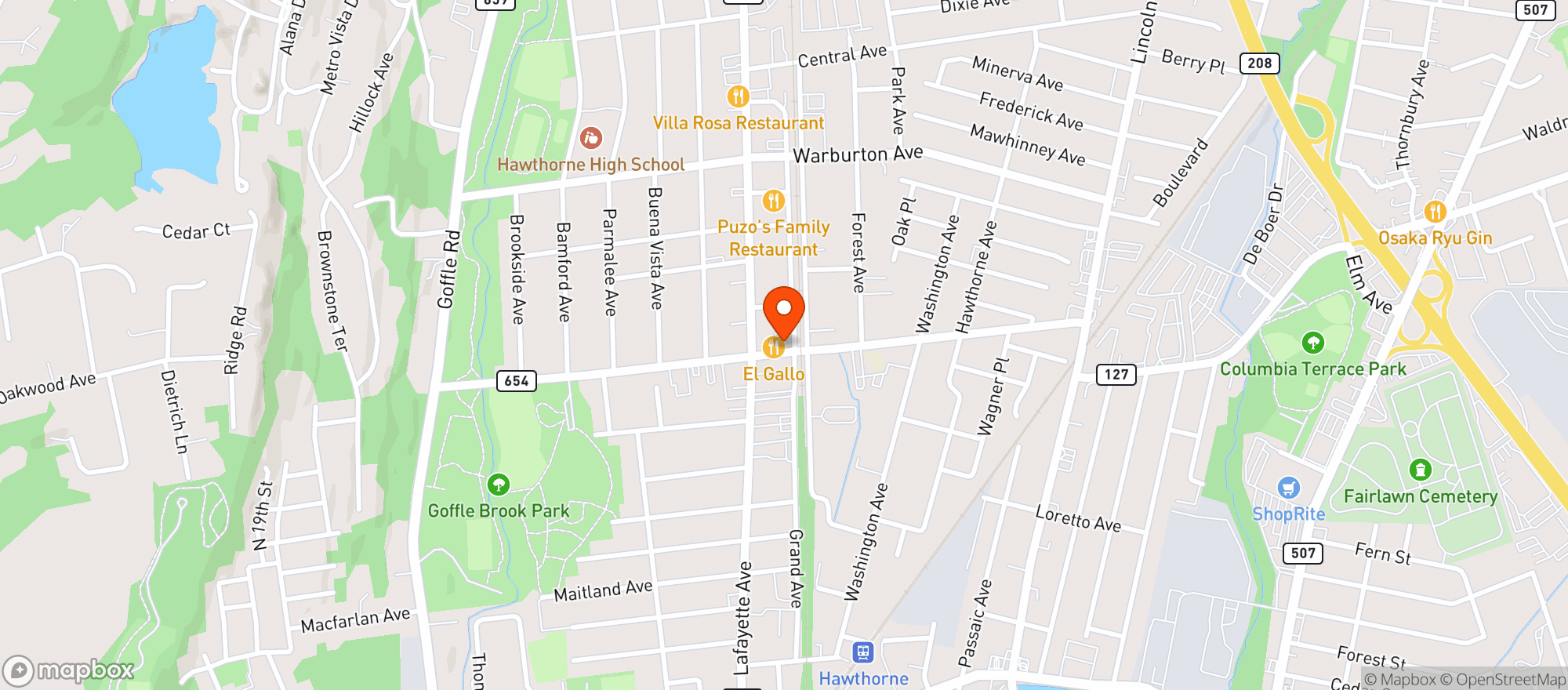 Map showing DIAMOND LIQUOR