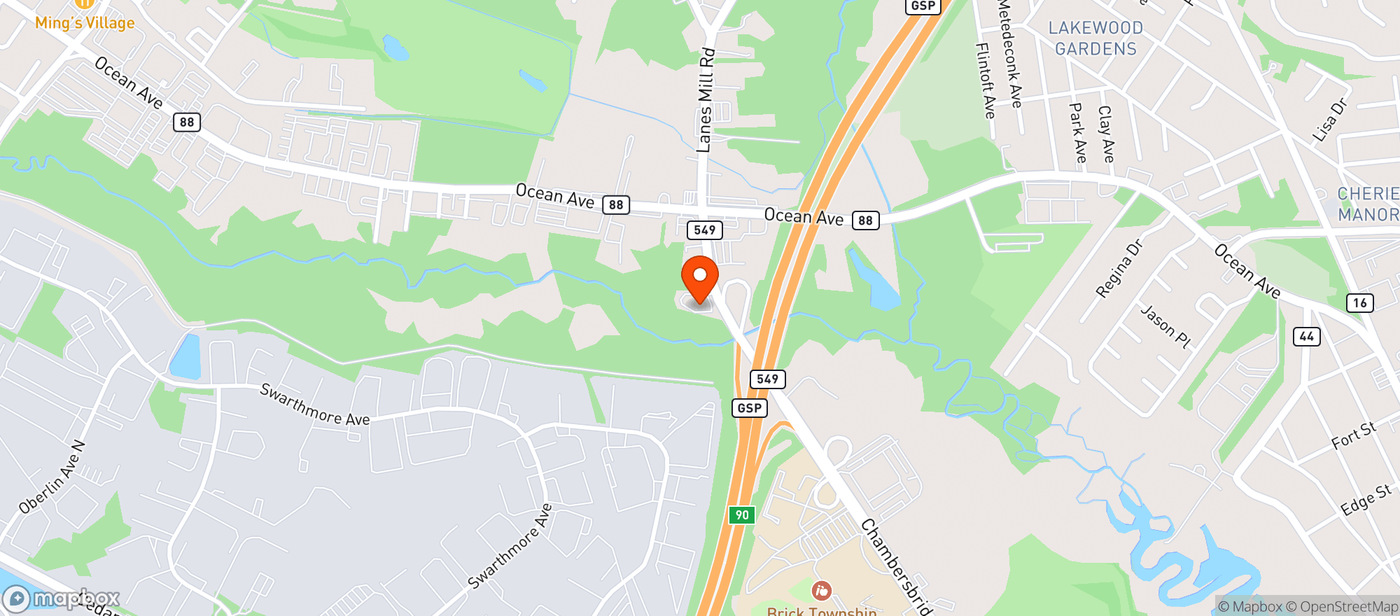 Map showing Buy Rite Lakewood