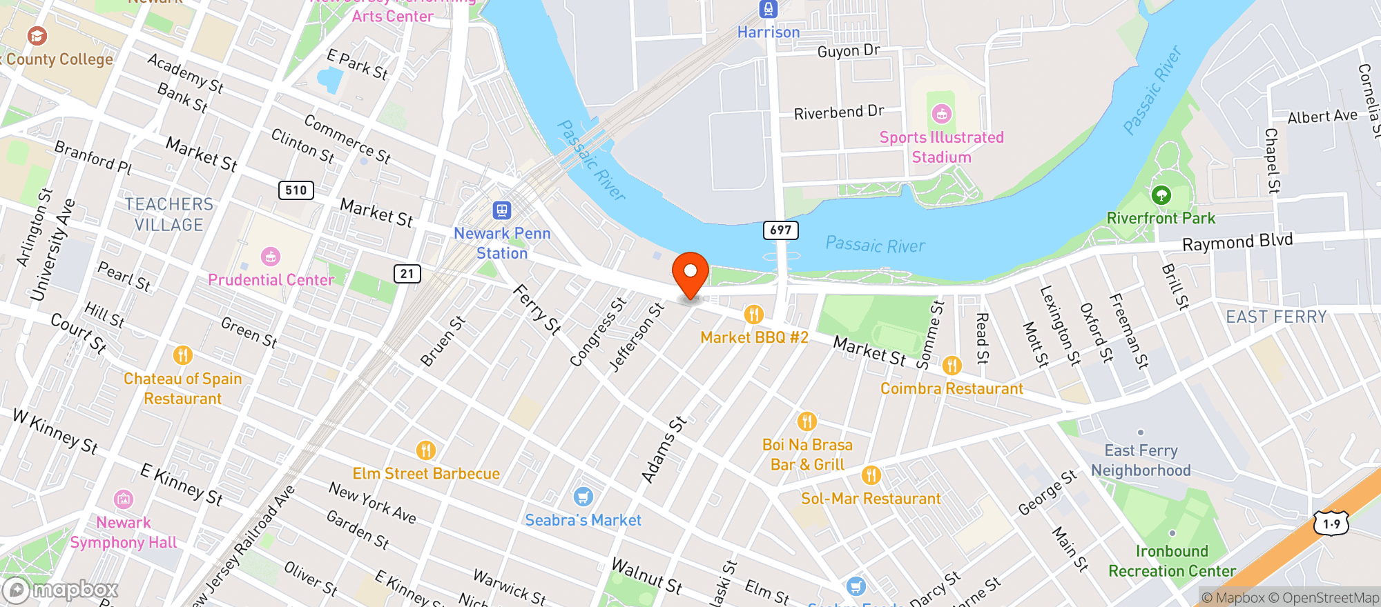 Map showing Home Wines & Liquors