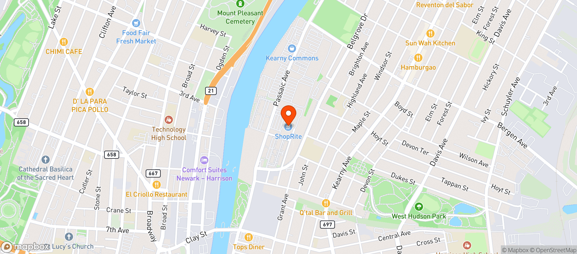 Map showing Shoprite #166