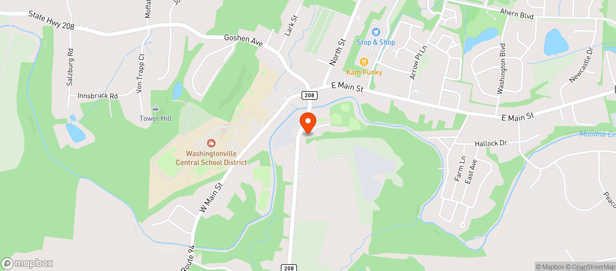 Map showing Hennessy Liquors