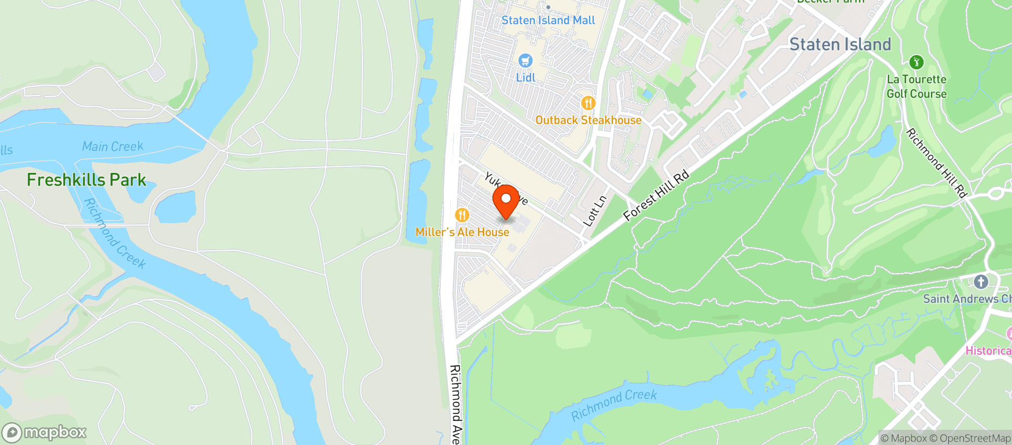 Map showing Target - Staten Island Cntl