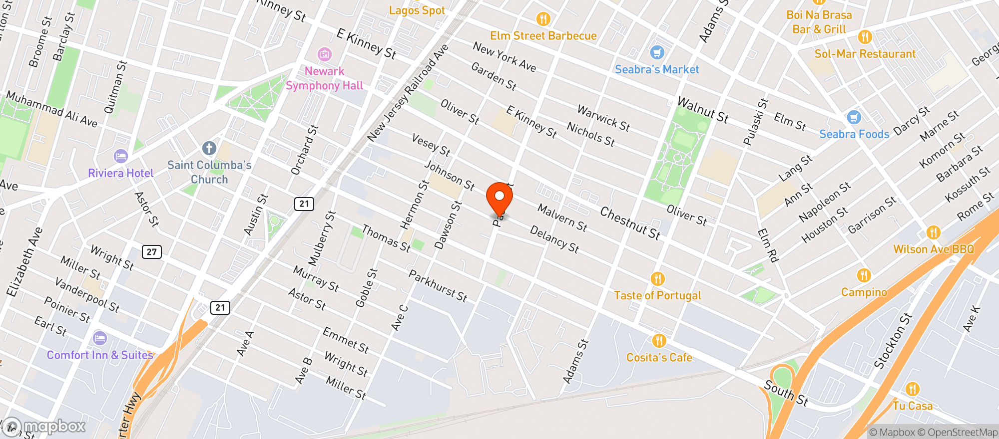 Map showing Europa Liquors