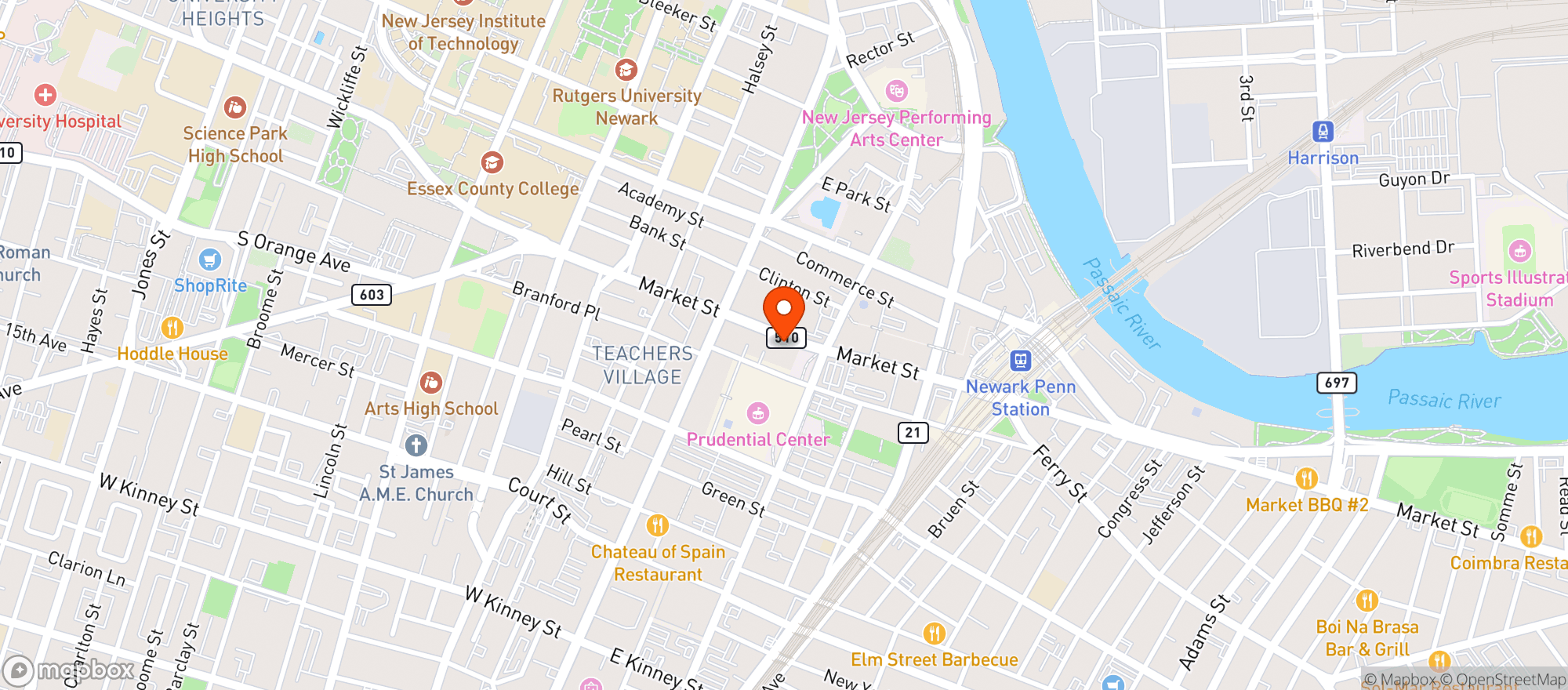Map showing Redds Biergarten