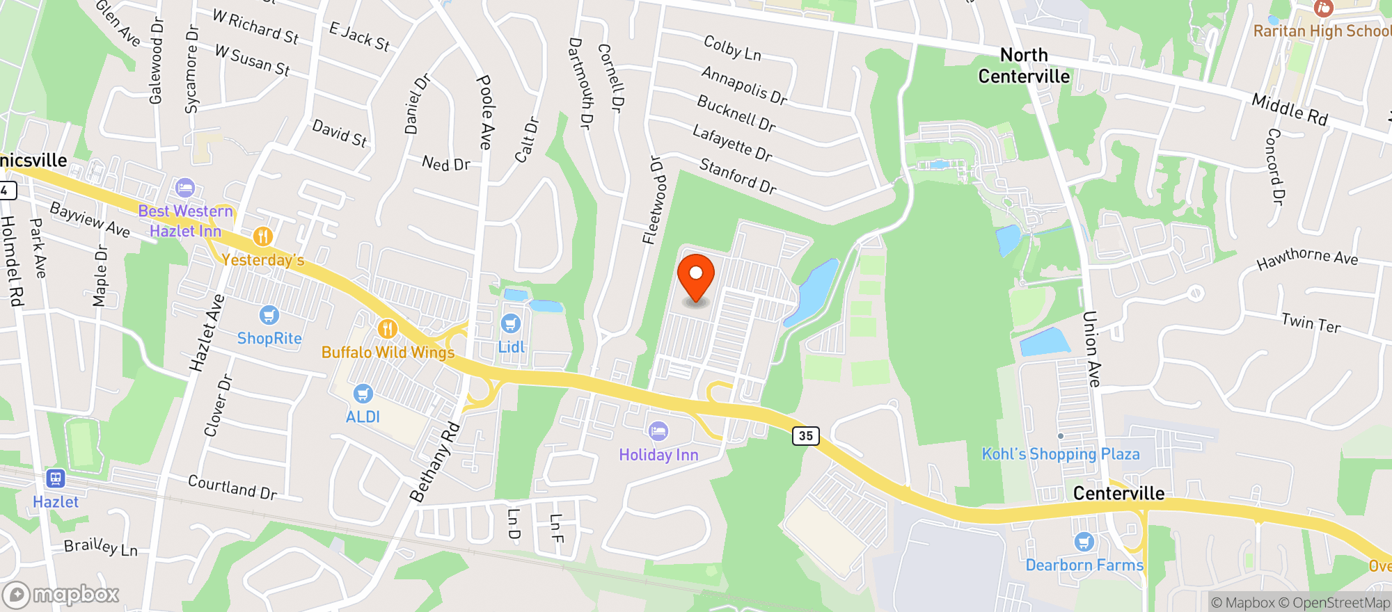 Map showing Costco