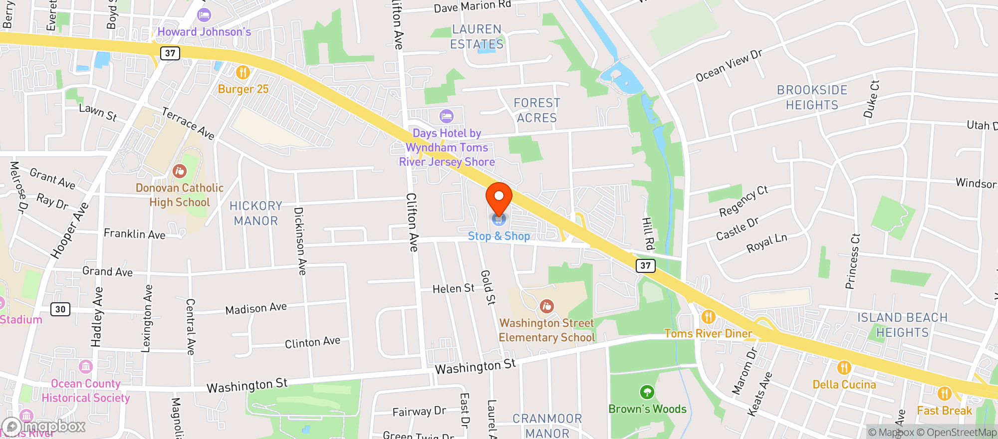 Map showing Stop & Shop #811