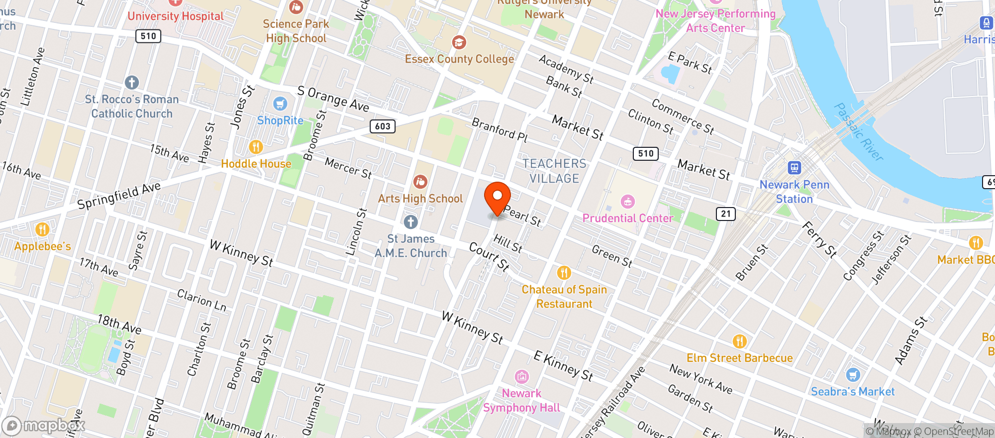 Map showing United Liquors