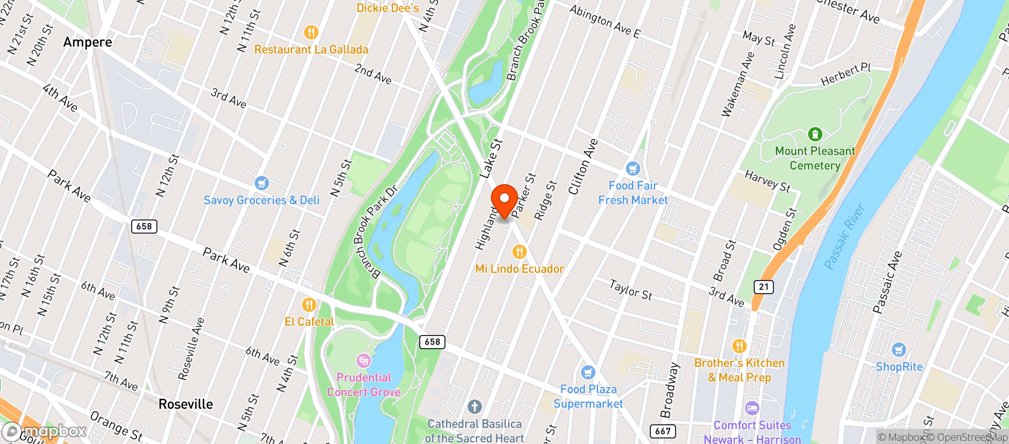 Map showing Avenue Liquors