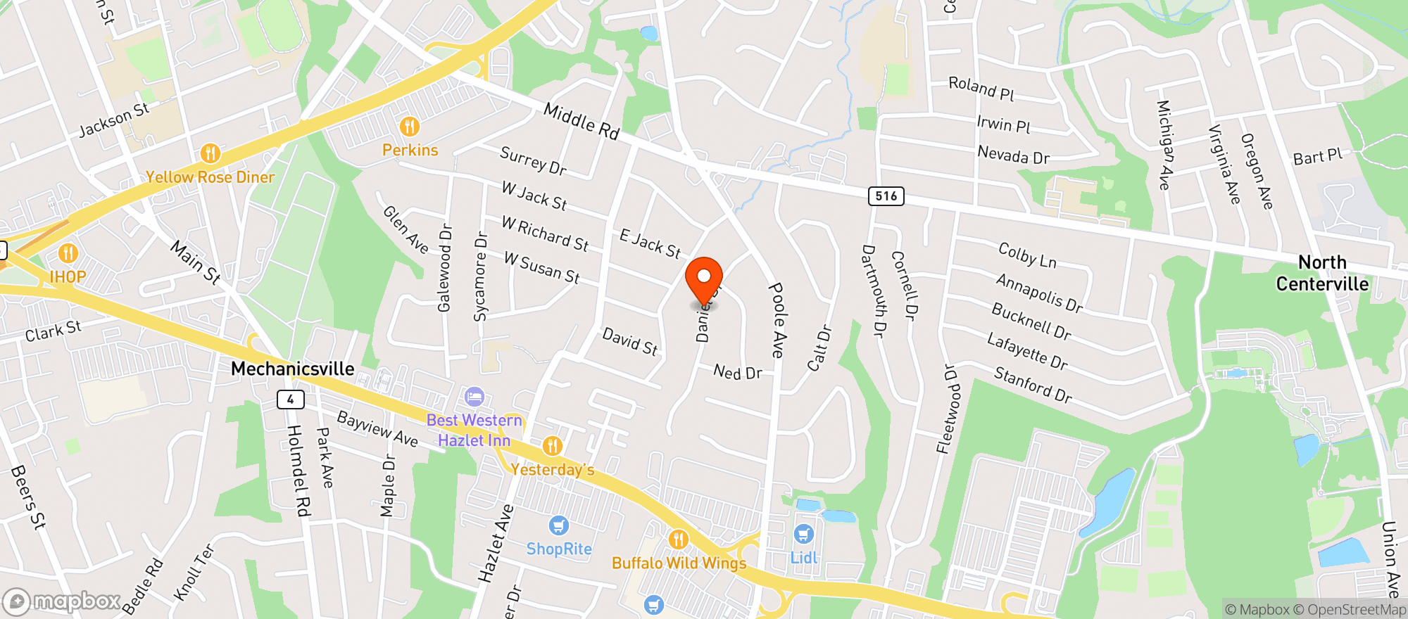 Map showing Wine Academy Ss/Hazlet