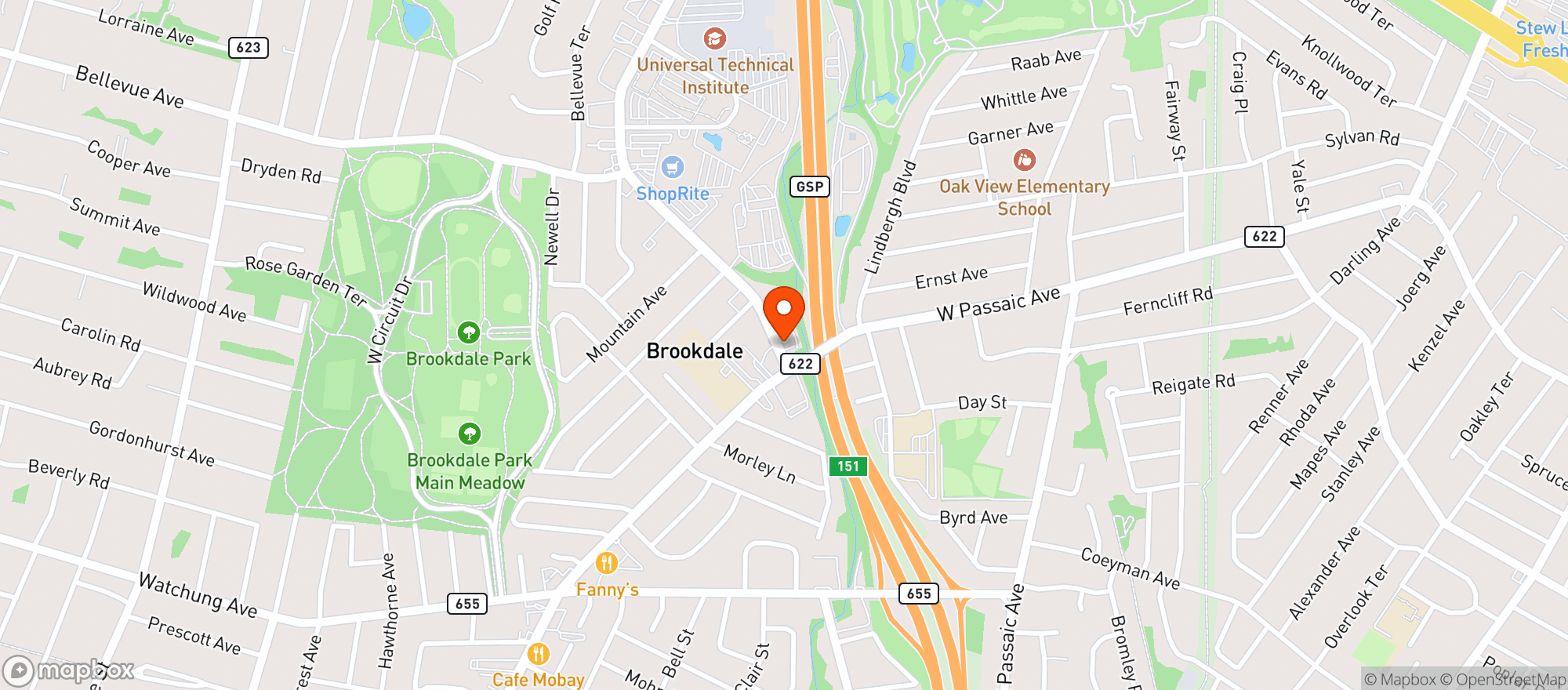 Map showing Krauszer Food & Liquor