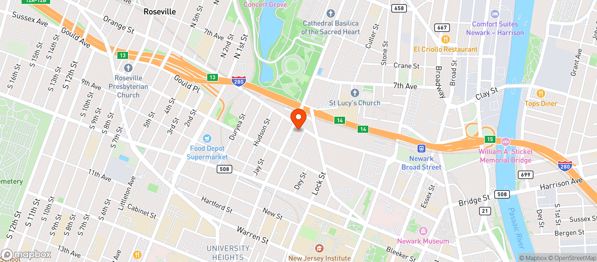 Map showing Extra Wine & Liquors