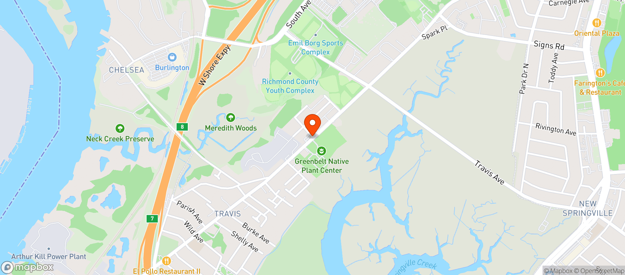 Map showing Victory Mart