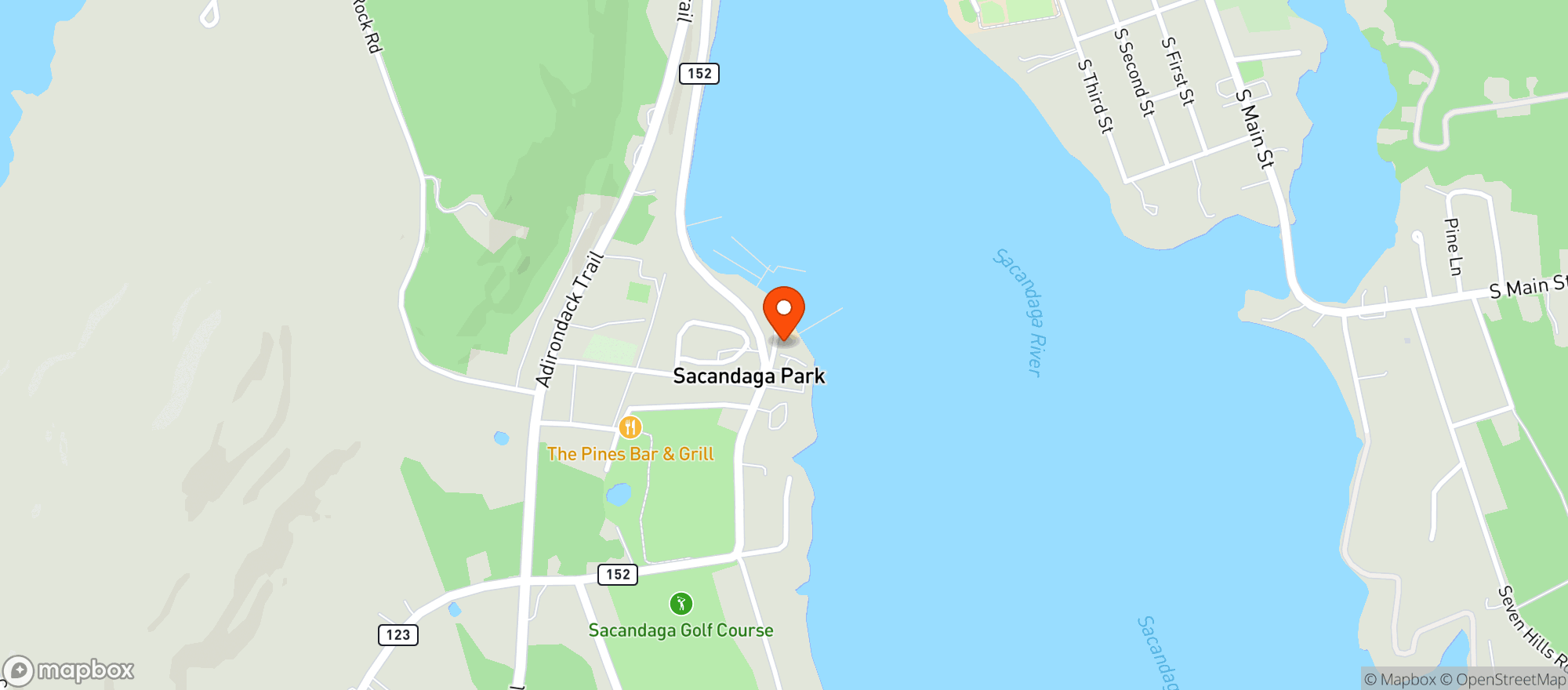 Map showing Sport Island Pub