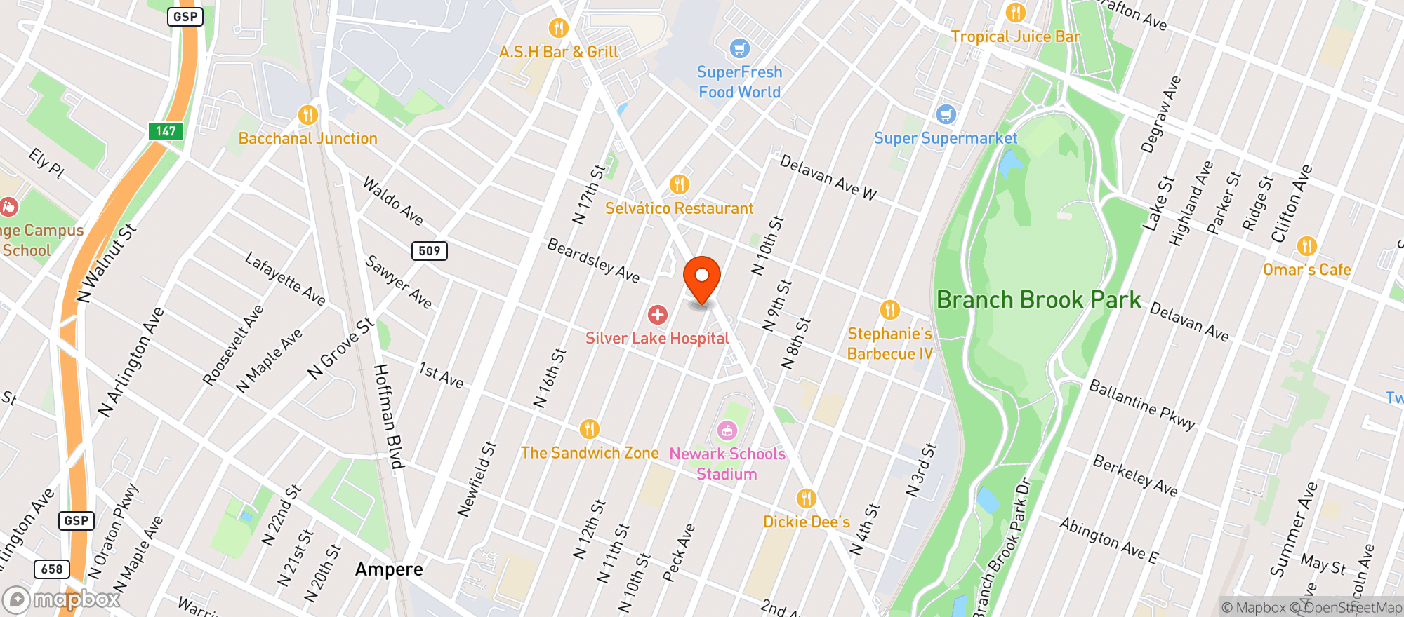 Map showing Kingdom Liquors