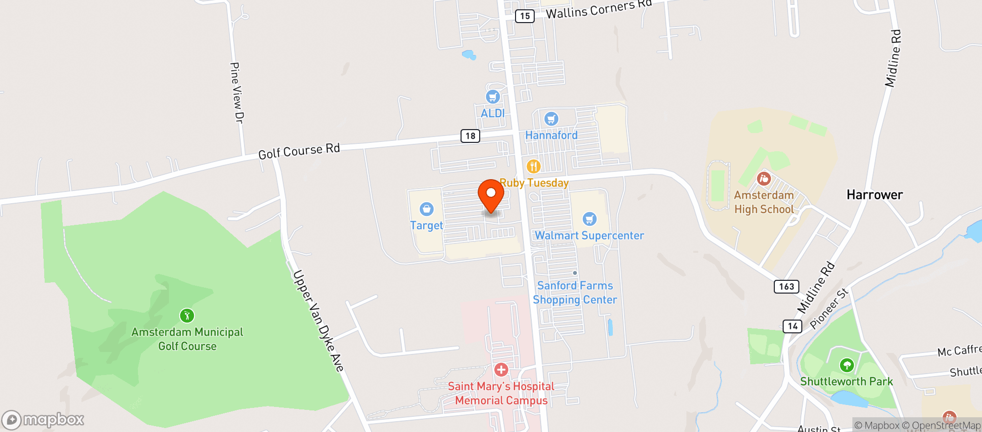 Map showing Route 30 Wine & Liquor Depot