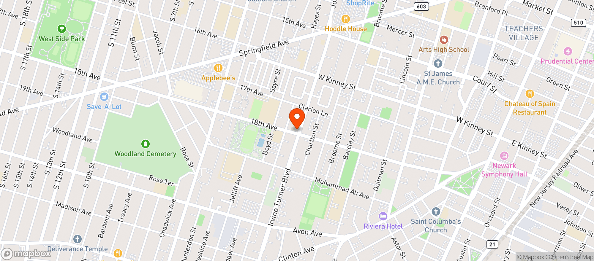 Map showing Lucky Fox Liquors