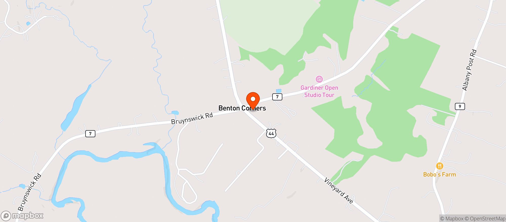 Map showing Benton