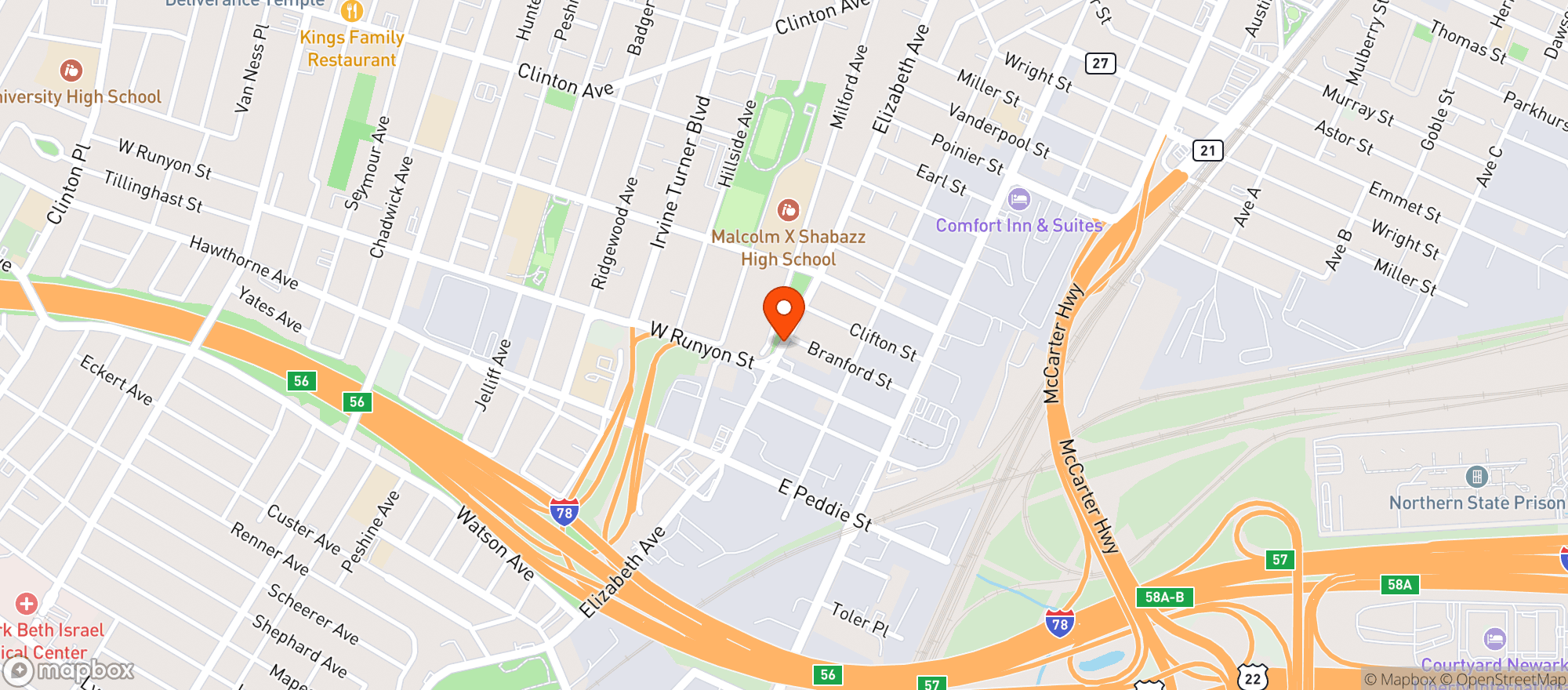 Map showing Home Wine & Liquors