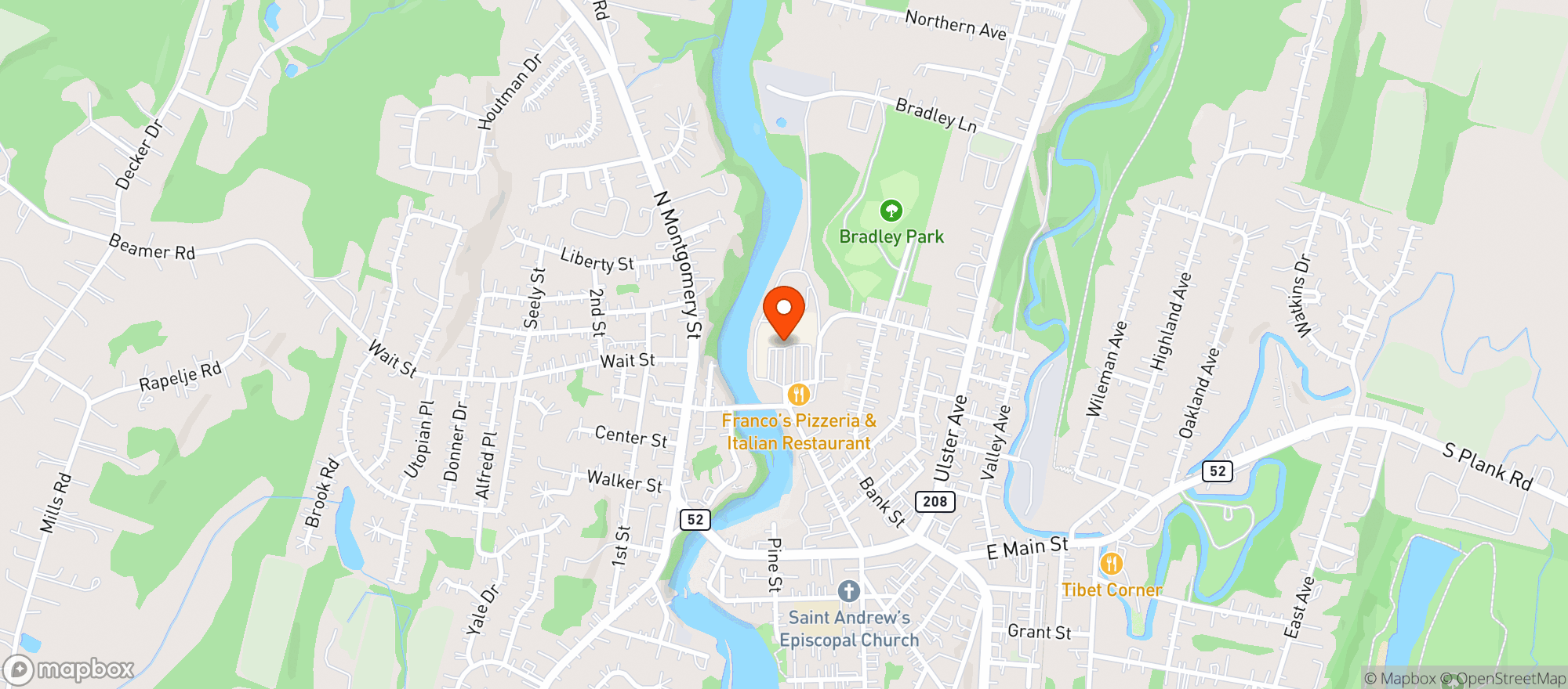 Map showing Hannaford