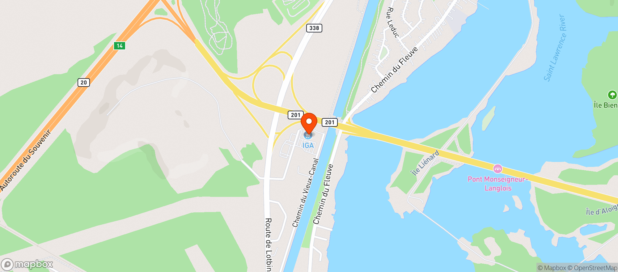 Map showing Depanneur G. Brisson #400312