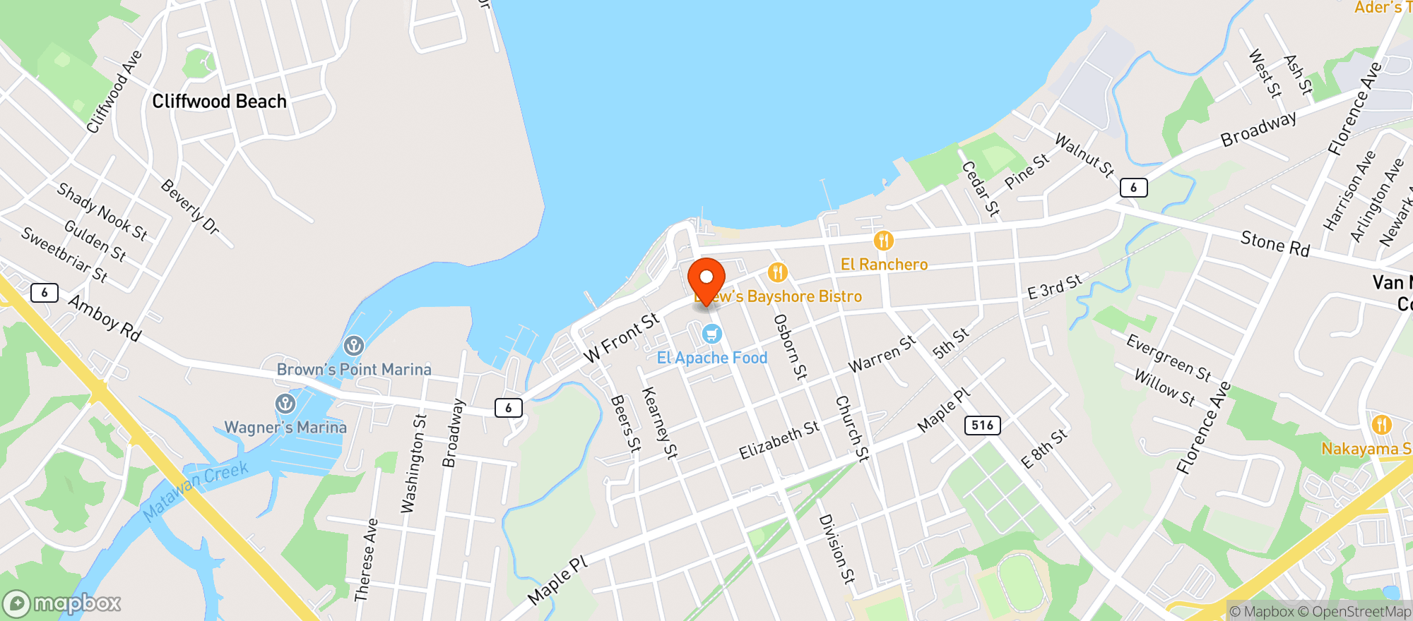 Map showing Keyport Liquor & Bar