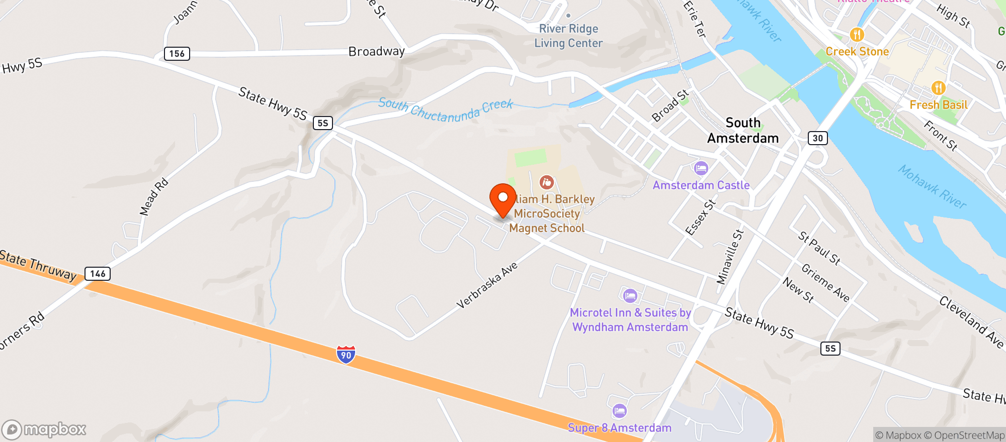 Map showing Southside Beverage Center