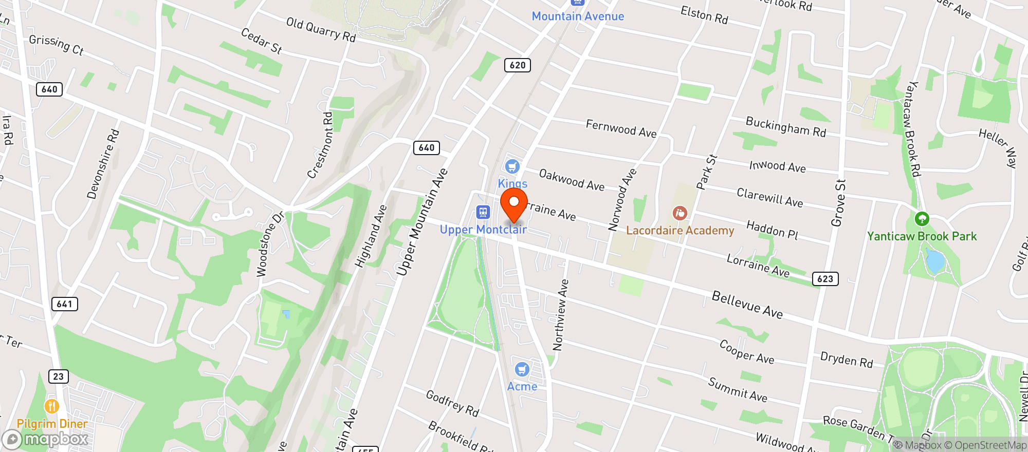 Map showing Angelbeck's Wine Merchants