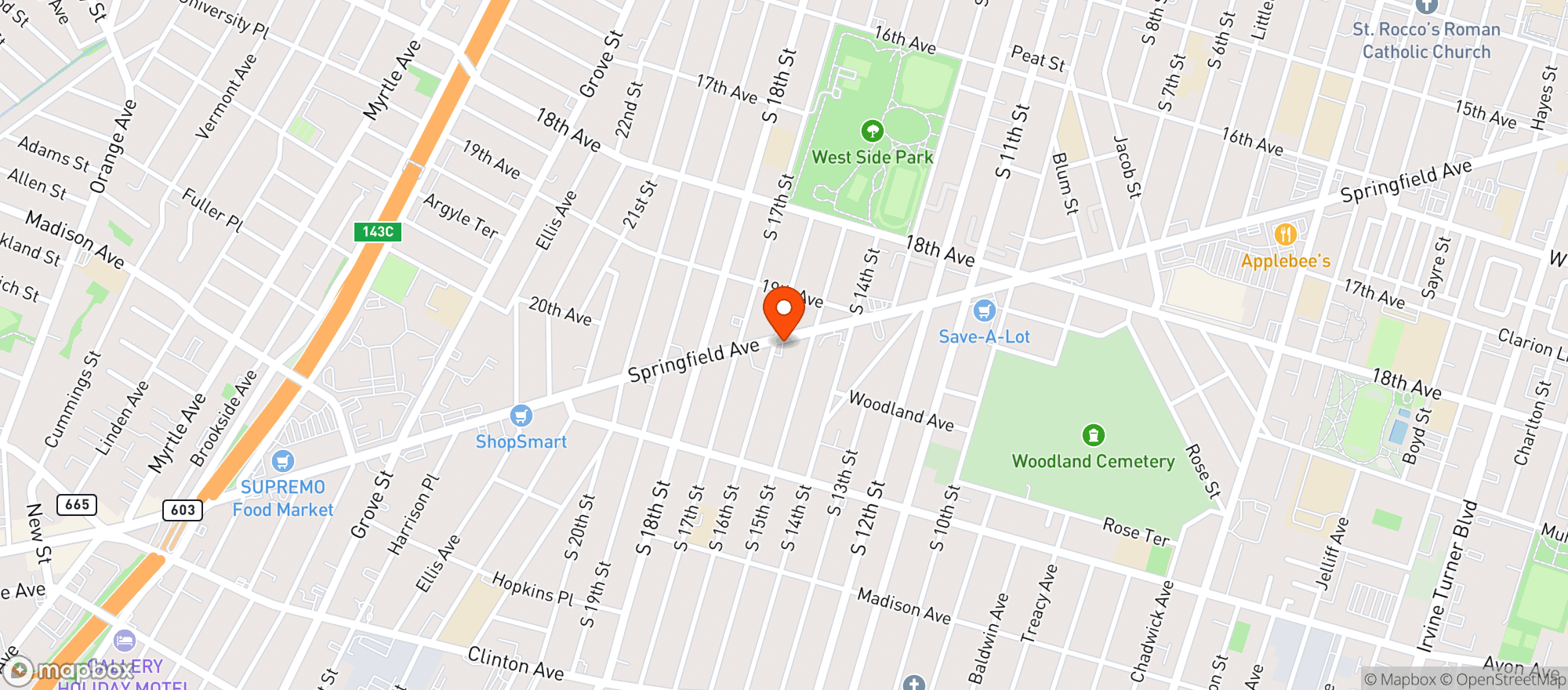 Map showing Home Liquors